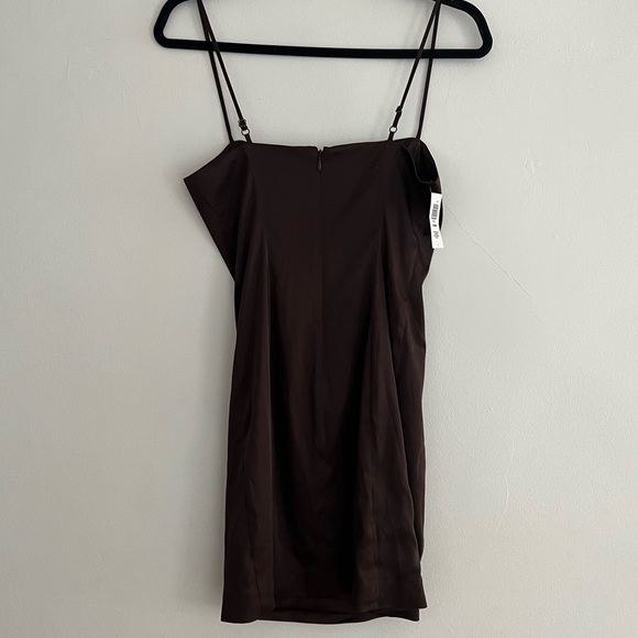 Aritzia Brown Silk Mini Dress Size 2 - Picture 4 of 4